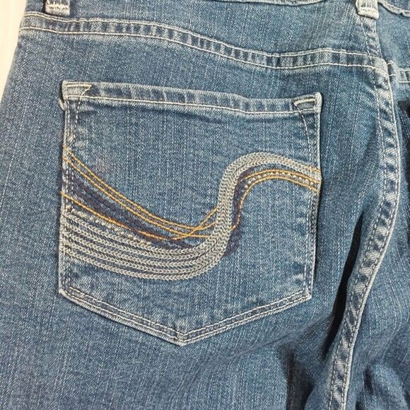 NYDJ Blue Denim Straight Leg Jeans Size 10 - Picture 7 of 13